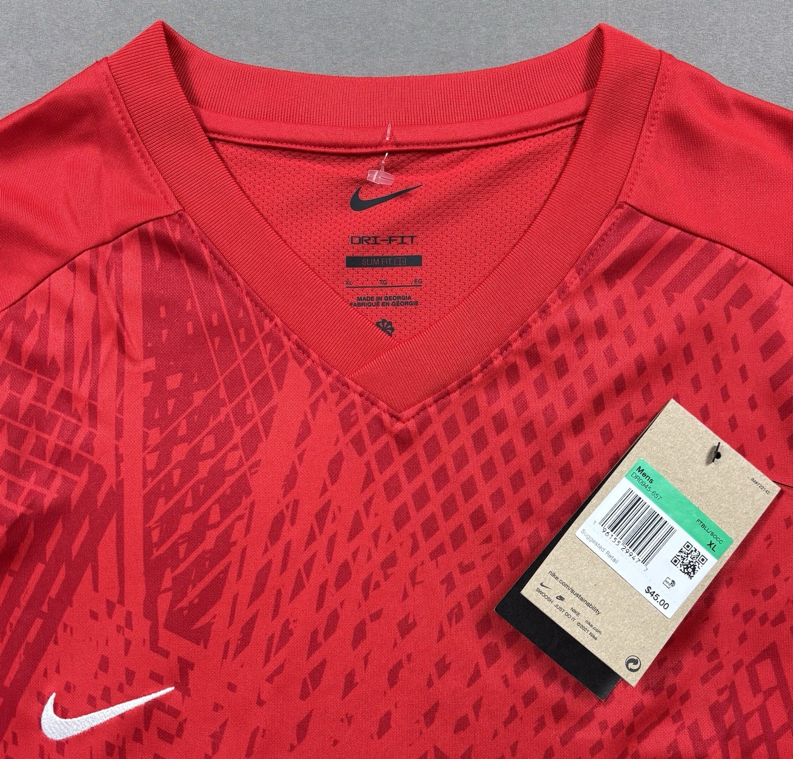 Nike Dri-FIT Precision VI Soccer Jersey Slim Fit Short Sleeve DR0945 Men's XL gallery