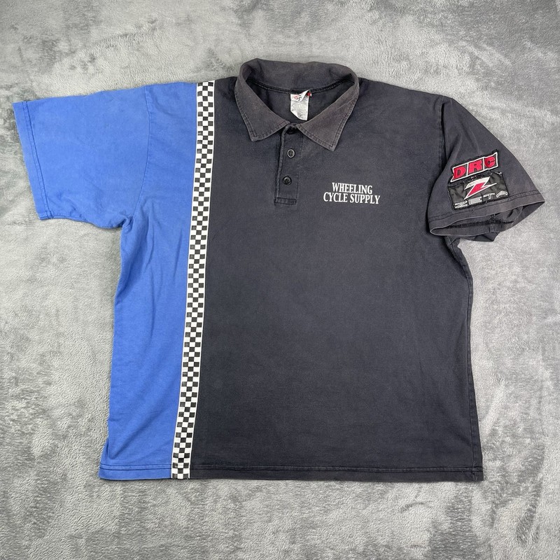 Vintage Motocross Racing Shirt Men 2XL Polo Wheeling Cycle Supply Supermoto Bike gallery