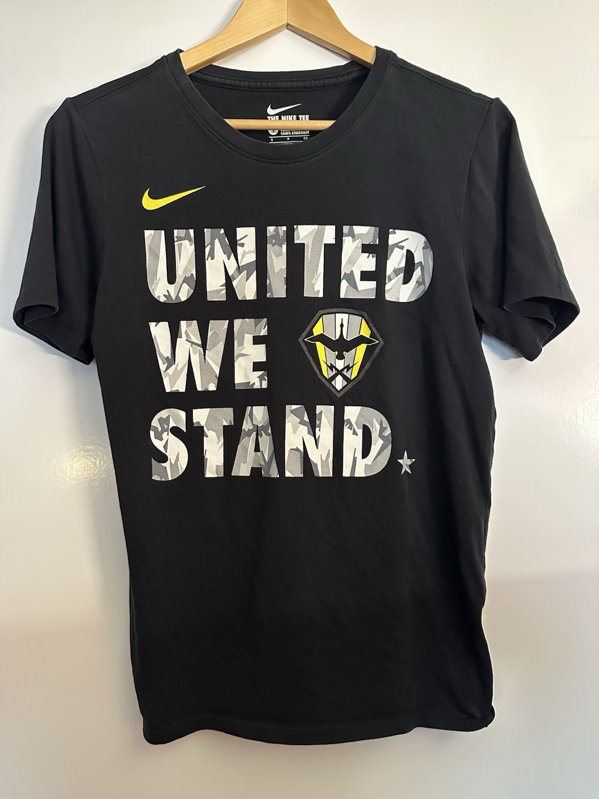 Nike The Nike Tee Dri Fit Size Small United We Stand Black Yellow Gray gallery