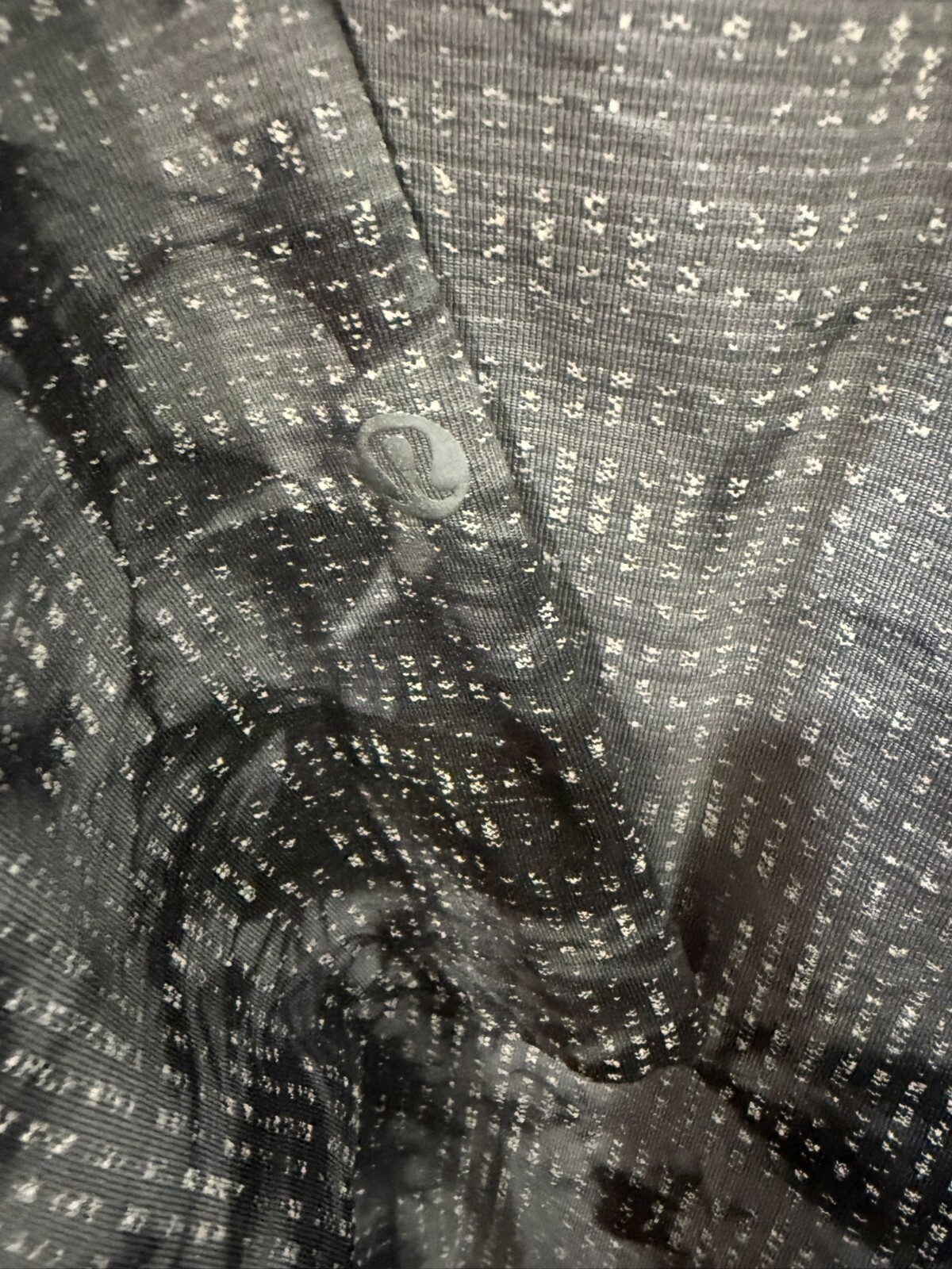 Lululemon Men's Long Sleeve Shirt Size Medium Grey and Black swirl color gallery