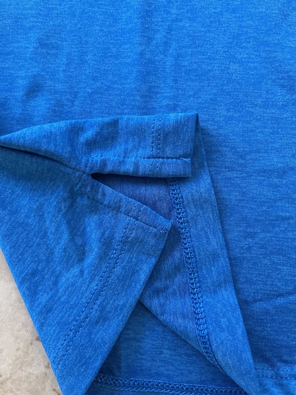 The North Face Men's Running Long Sleeve Blue Tech Shirt Medium Sports Climb Tee gallery