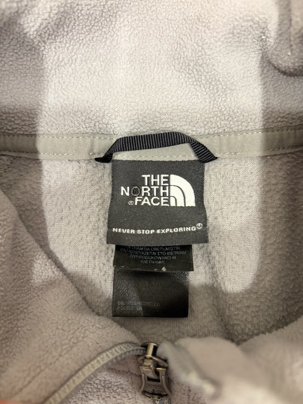 North Face Men’s Glacier Fleece Quarter Zip Shirt Size X-Large Light Gray gallery