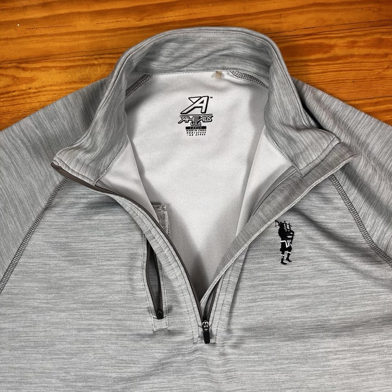 Champions Gate Mens Ahead Golf Club Sz L Gray Quarter Zip Performance Pullover gallery