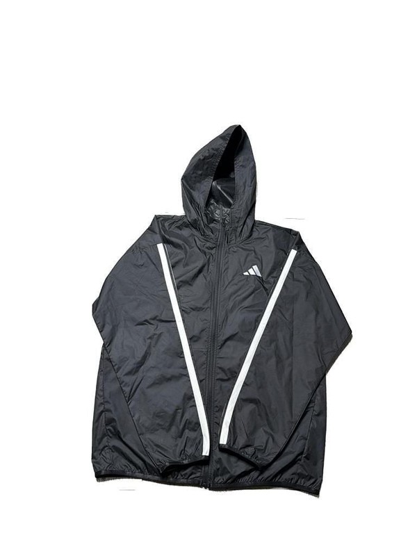 adidas Men's Essentials 3-Stripes Woven Windbreaker Jacket Black gallery