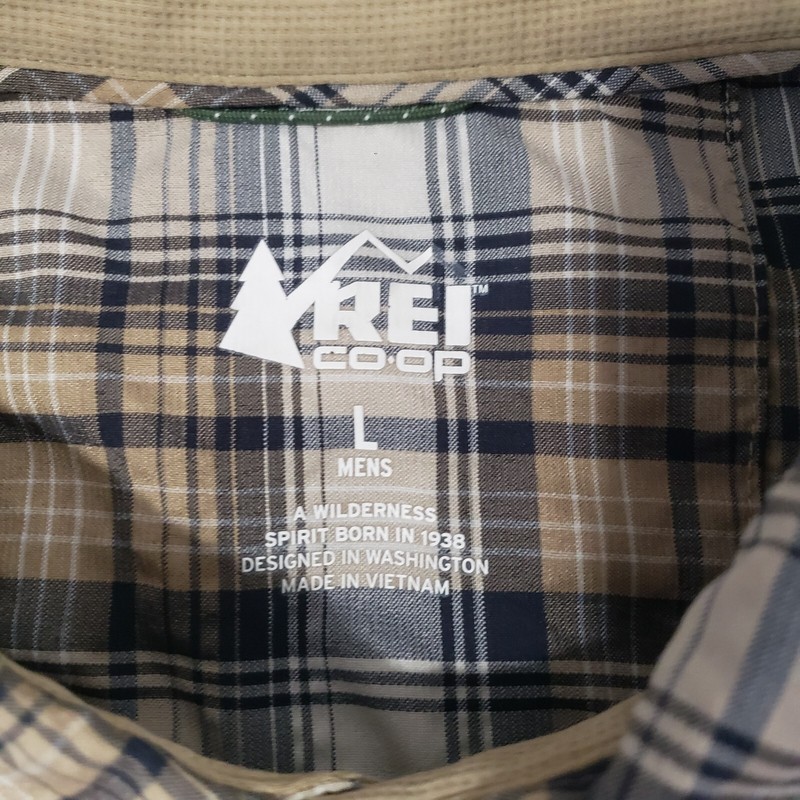 rei co-op button up shirt mens large vented pockets lightweight hiking gorpcore gallery