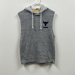 Under Armour Rock Project Shirt Mens Small Gray Sleeveless Hoodie Workout Gym