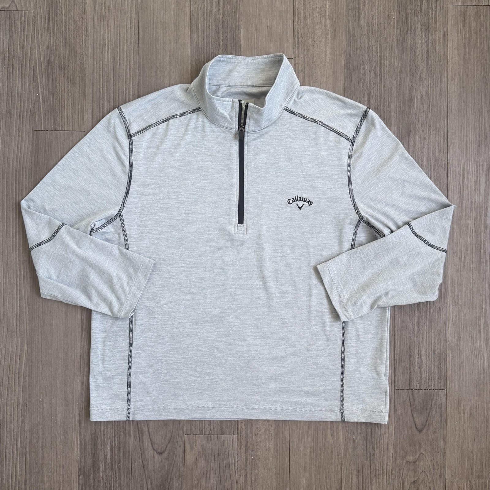 Callaway Pullover Mens Large Gray Quarter Zip Lightweight Golf Layer Top gallery