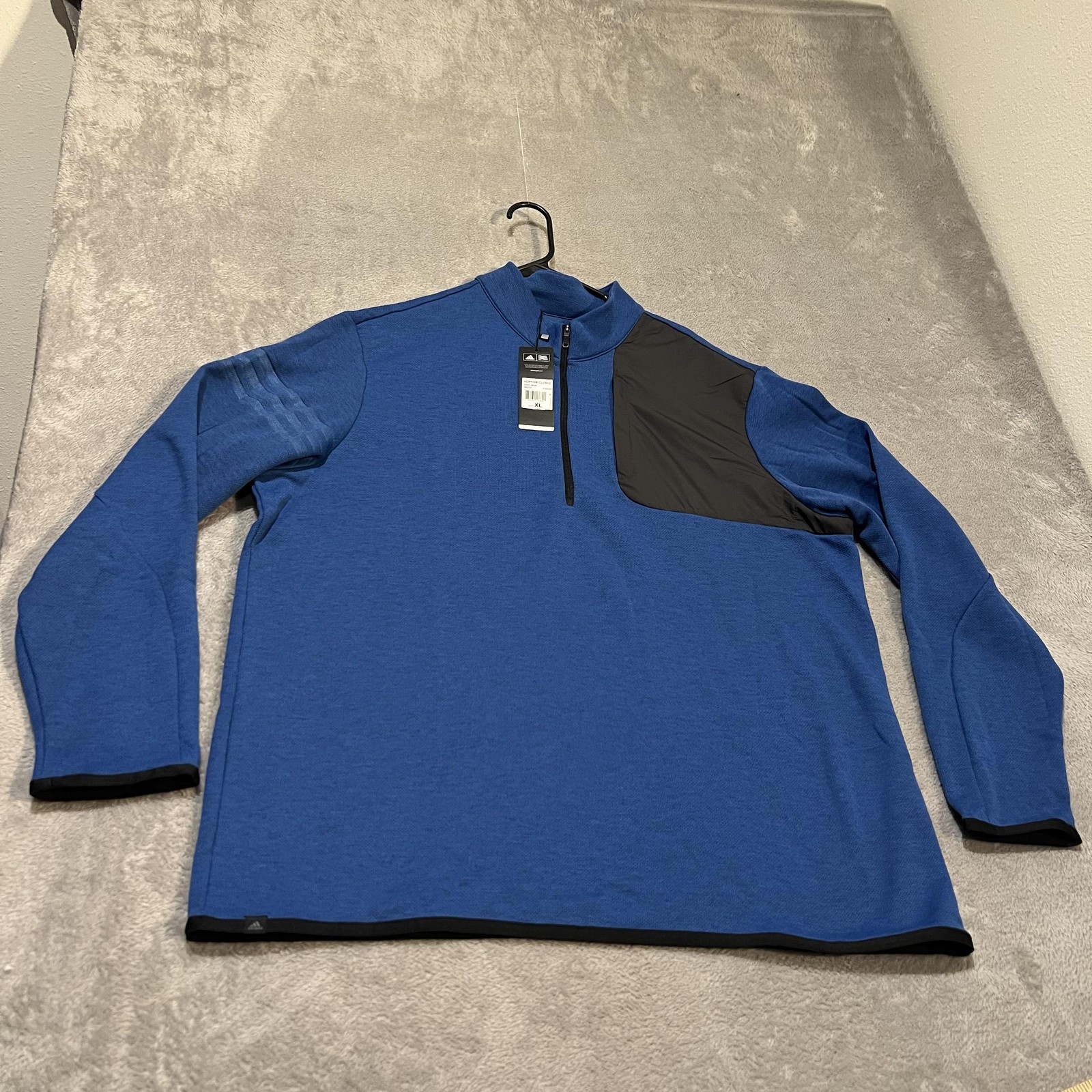 Adidas Adi Perform Golf Pullover Mens XL Blue 1/4 Zip Mock Neck Fleece gallery