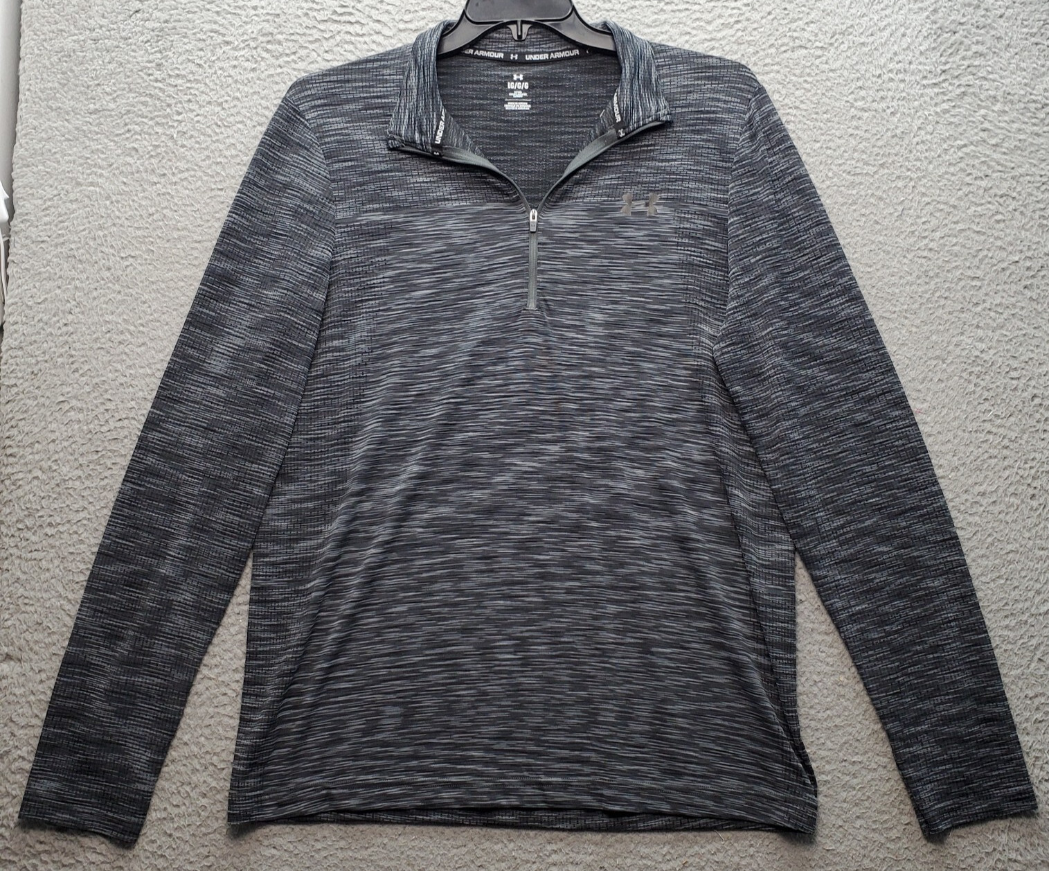Under Armour Golf Performance Activewear Shirt Mens Large Gray Mock Neck 1/4 Zip gallery