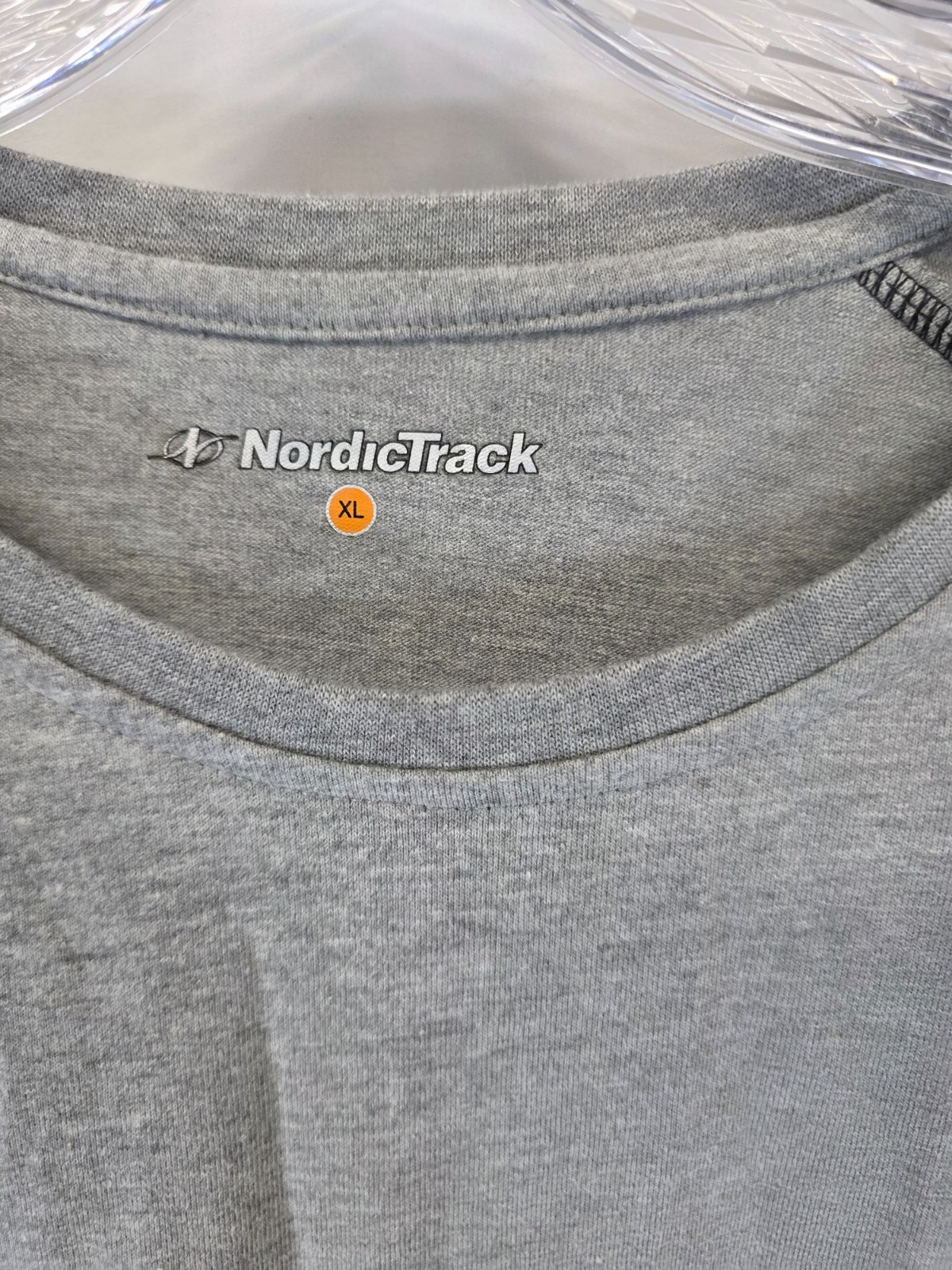 NordicTrack Mens XL Gray Raglan Short Sleeve Activewear Performance T-Shirt gallery