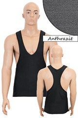 Mens Stringer Top Tank Top Skin Tight Elastic Stretch Shiny Sports Top Fitness