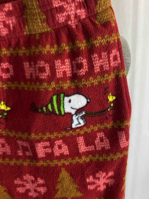 Peanuts Snoopy Pajama Pants Bottom Small S Length 31 Christmas gallery