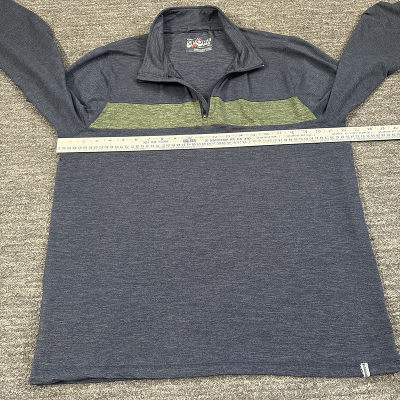 Marine Layer Weekend Sport Performance 1/4 Zip Pullover Men XL Blue Golf Active gallery