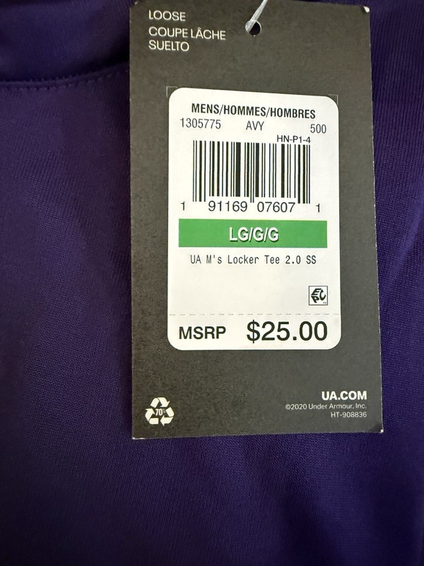 NEW Men's Under Armour Purple Short Sleeve Tee Shirt NWT Ships Free! gallery