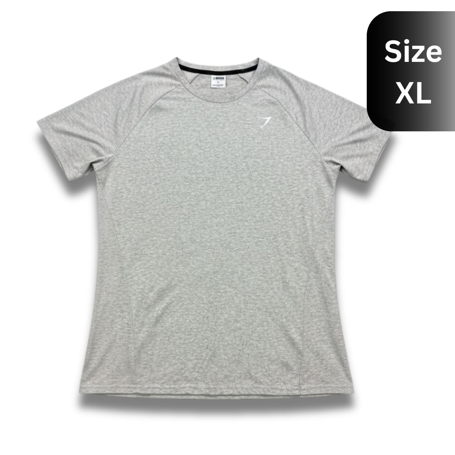 Gymshark Critical 2.0 Men's Slim Fit Raglan Tee Light Grey Marl Workout Shirt gallery