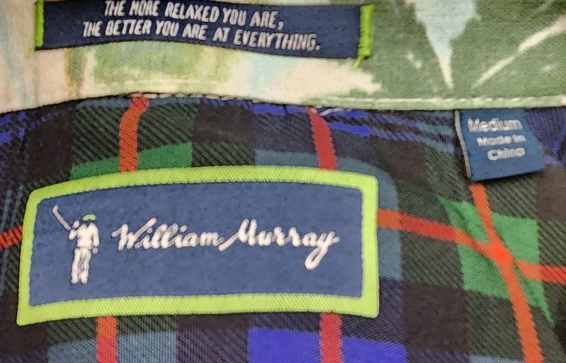 William Murray Men's Medium Linen Blend Golf Polo Hawaiian Shirt S/S Casual gallery