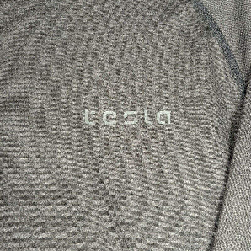 Tesla Gears Mens Quarter Zip Pullover Black Long Sleeve Active Top MKZ02 Large gallery