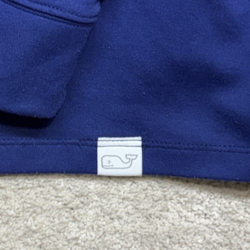 Vineyard Vines Shirt Blue Performance Long Sleeve Big Whale Logo On Back Men Med gallery
