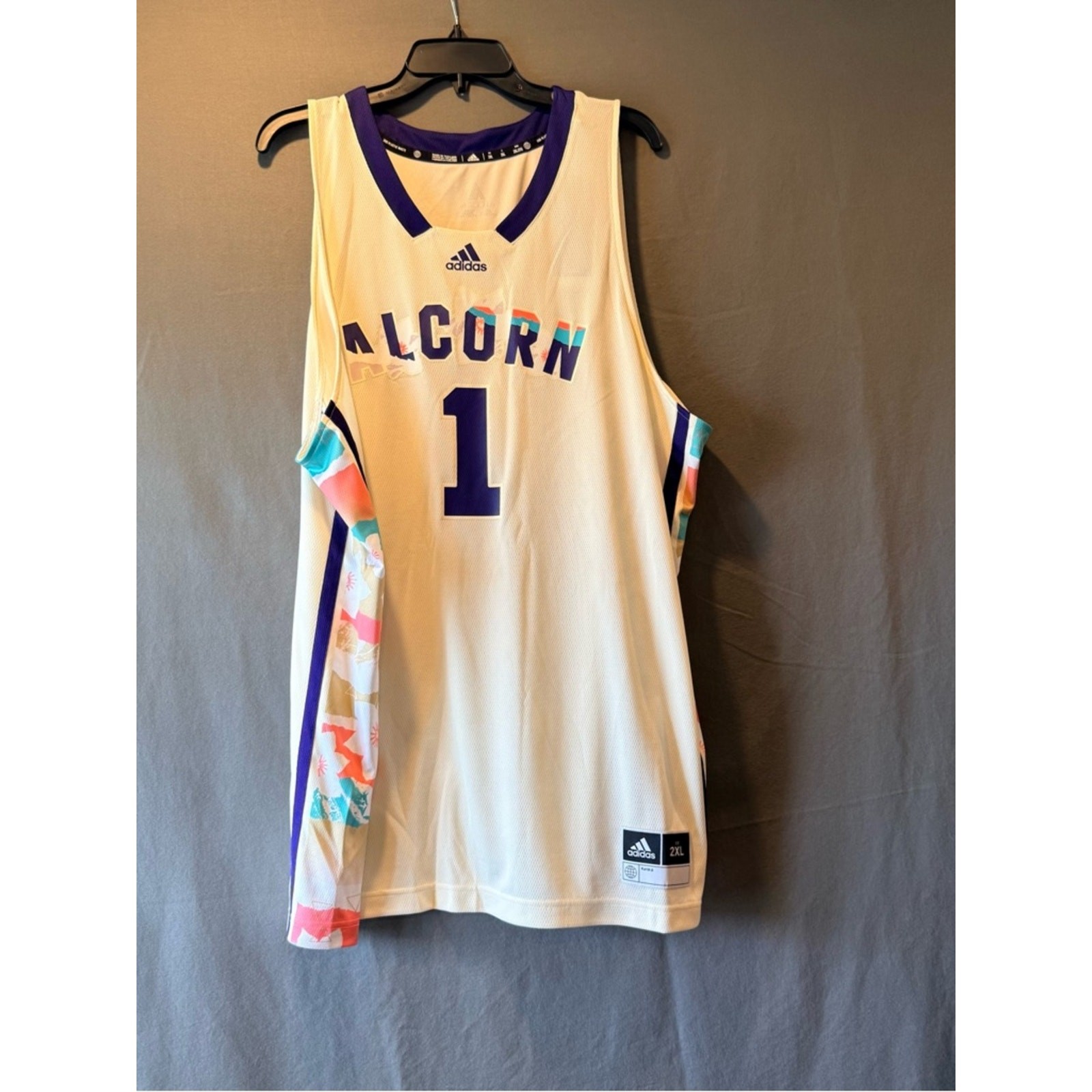 NWT adidas primegreen Alcorn State Black excellence Basketball Jersey L gallery