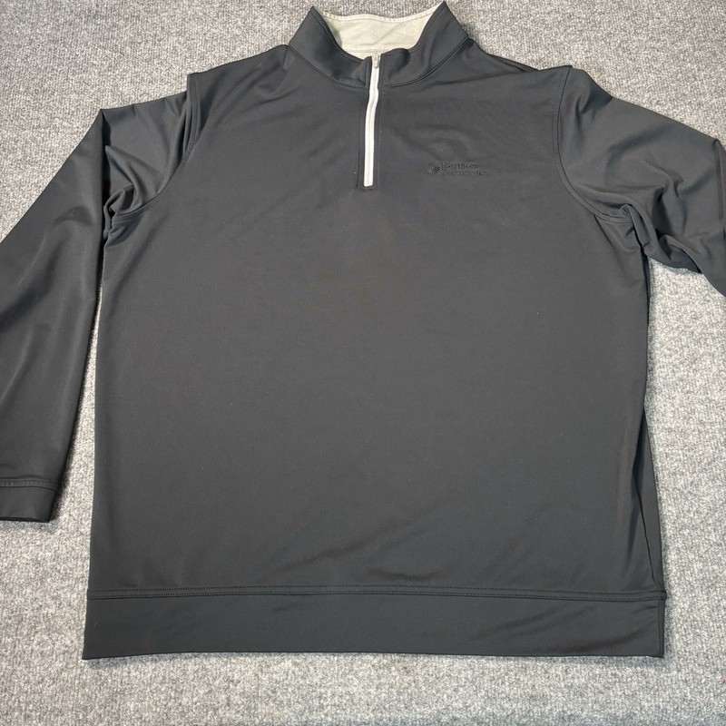 Peter Millar Perth Performance 1/4 Zip Mens Large Pullover Black Golf Stretch gallery