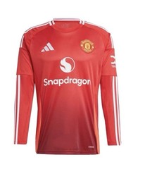 adidas men Manchester United 24/25 Long Sleeve Home Jersey – IT1971 Large