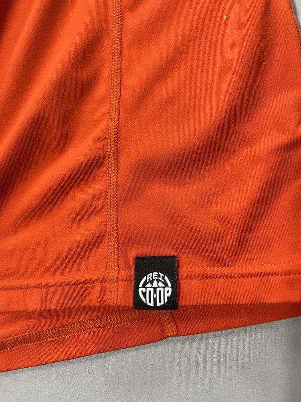 REI Co-op Midweight Base Layer 1/4 Zip Pullover Shirt Men Large Orange Hiking gallery