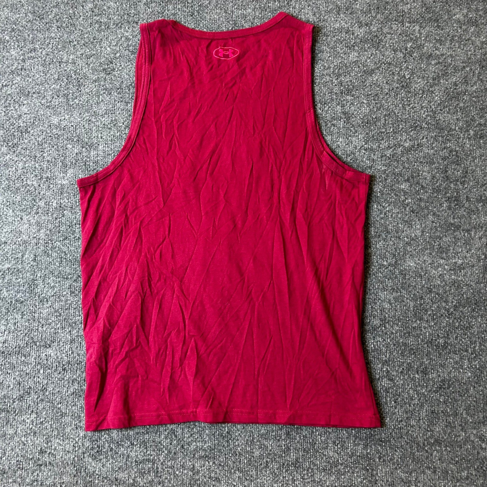Under Armour Tank Top Mens Large Red Loose Fit Athletic Sleeveless Gym Shirt gallery