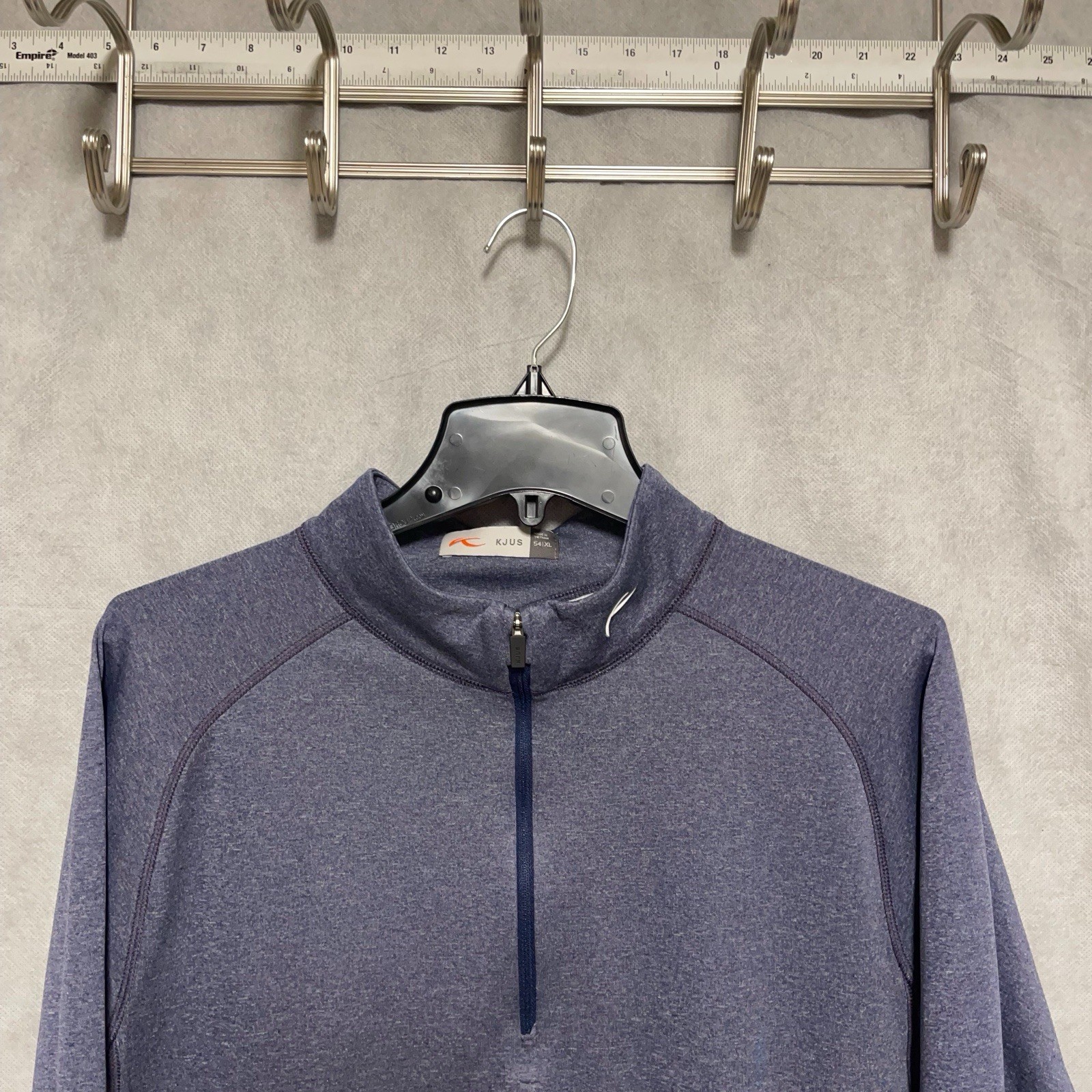 KJUS Pullover Men XL Blue Keano 1/4 Zip Performance Golf Hiking Sweatshirt 54 gallery