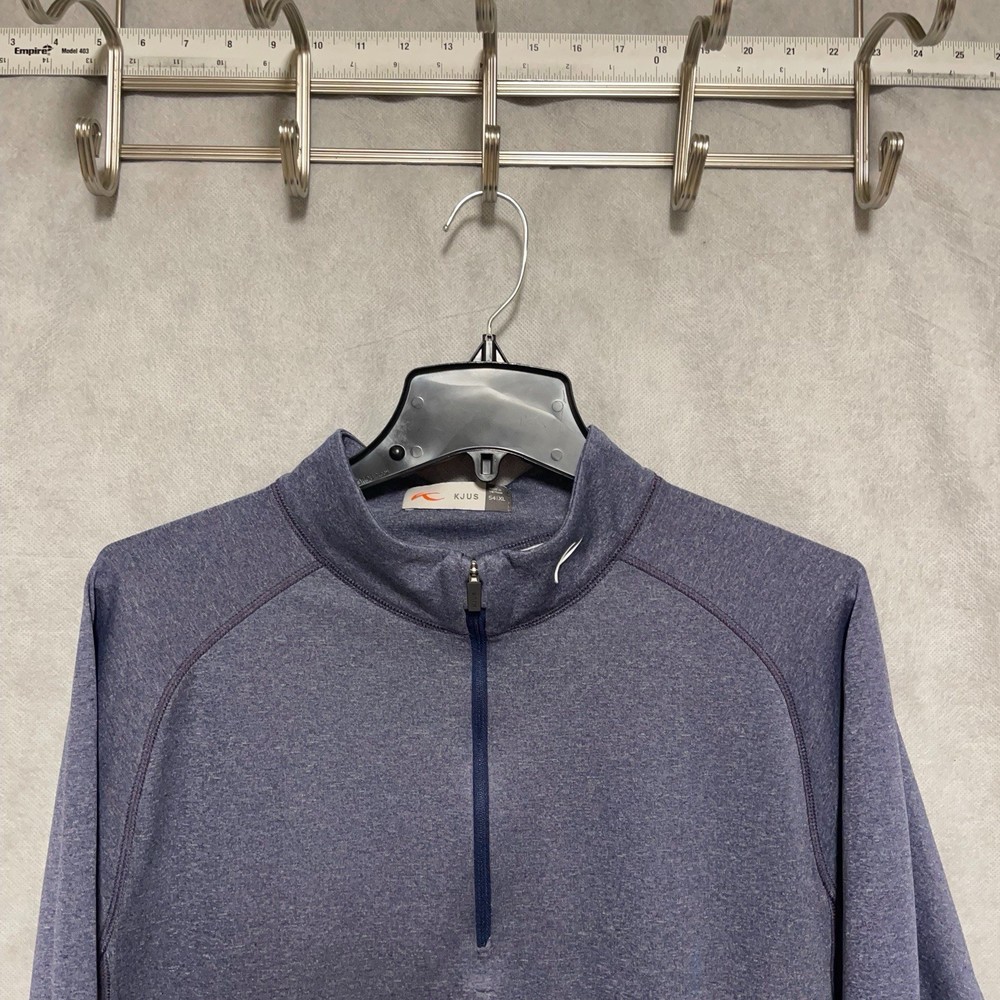 KJUS Pullover Men XL Blue Keano 1/4 Zip Performance Golf Hiking Sweatshirt 54