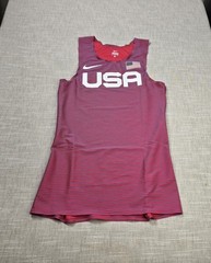 NIKE Pro Elite Singlet Small Tall Men Red Blue White Team USA 2023 Track & Field