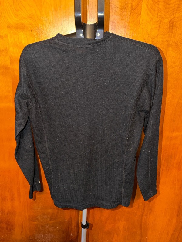 Carhartt Force Men's Medium Black Thermal Henley Long Sleeve Work Shirt Waffle K gallery