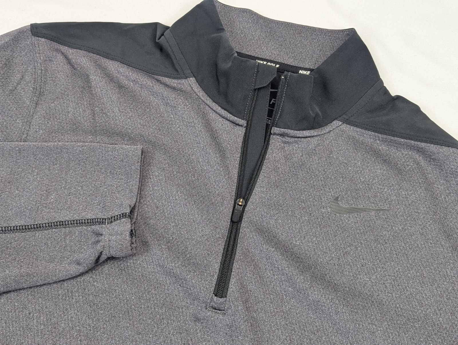 Nike Golf 1/4 Zip Quarter Shirt Mens Medium Gray Dri Fit Pullover Performance gallery