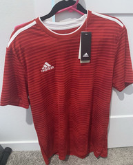 adidas Condivo18 JSY Condivo Men’s XL Red/White Striped Jersey Tee CF0677