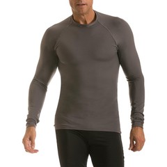 Insta Slim Activewear Compression Raglan Long Sleeve MA2010 Gunmetal/L
