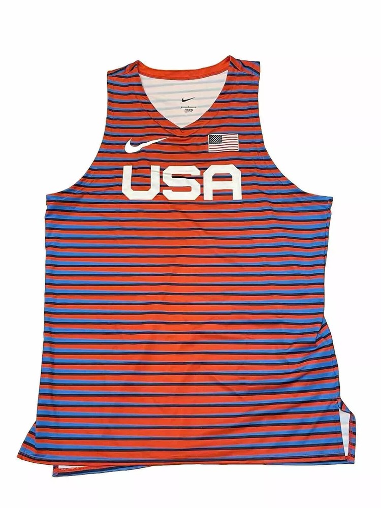 Nike Pro Elite Team USA Track & Field Singlet Top Men’s Large AO8672-602
