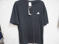 ADIDAS “ALL DAY GFX” MENS T SHIRT (LRG) NWT BLACK W/WHITE, FRONT & BACK LOGOS