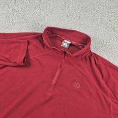 Nike ACG Pullover Mens XL Red 1/4 Zip Waffle Knit Long Sleeve Hiking Top