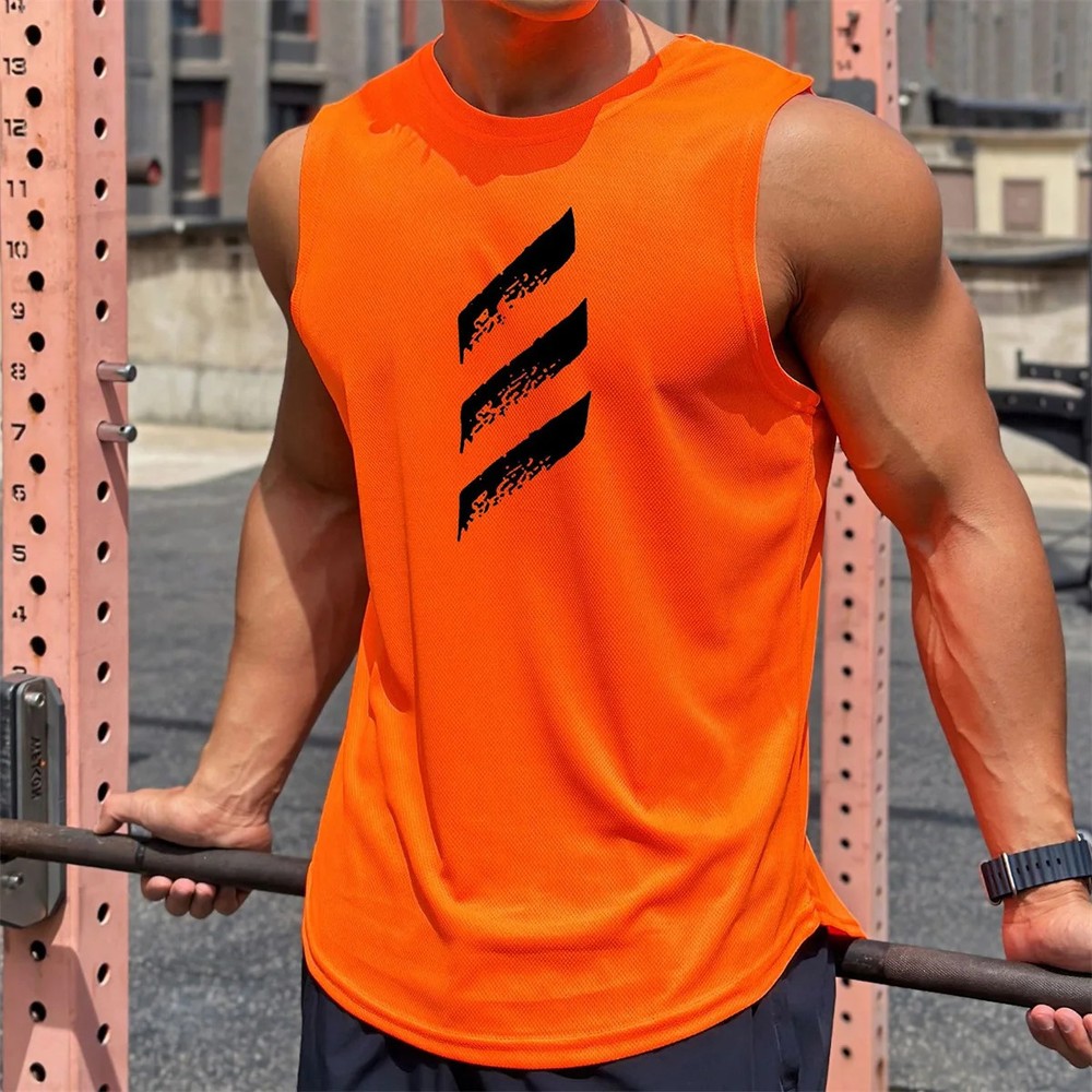 Thin Quick Dry Bodybuilding Tank Top Men Gym Fitness Sleeveless Shirt Male