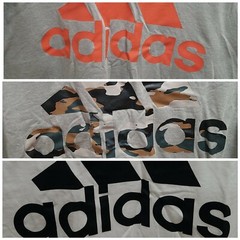 NEW Men’s Adidas The Go-to performance Tee Black Orange Camo logo S M L XL 2XL