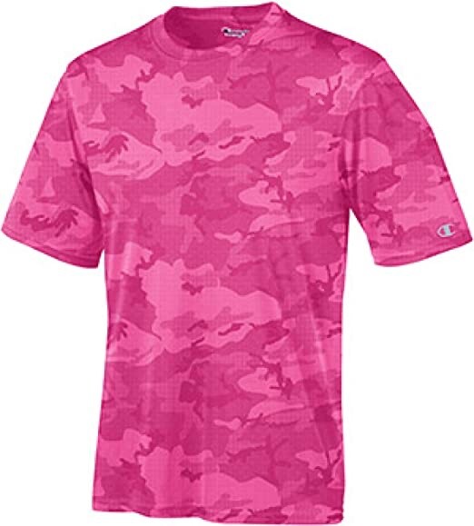 Hanes Champion Men's Short-Sleeve Double-Dry T-Shirt CW22 XL, Tee camo pink gallery