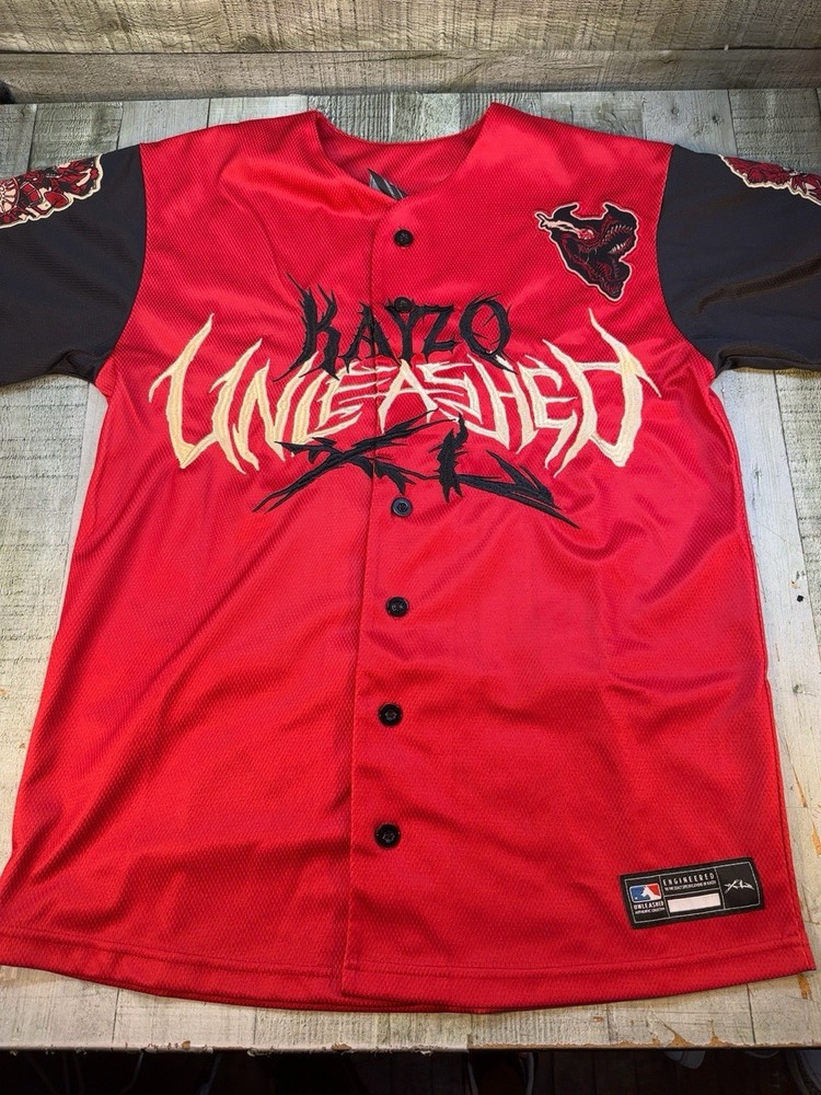 Kayzo Elev808 Designs Baseball Jersey Red Black EDM Rave Festival Size Small