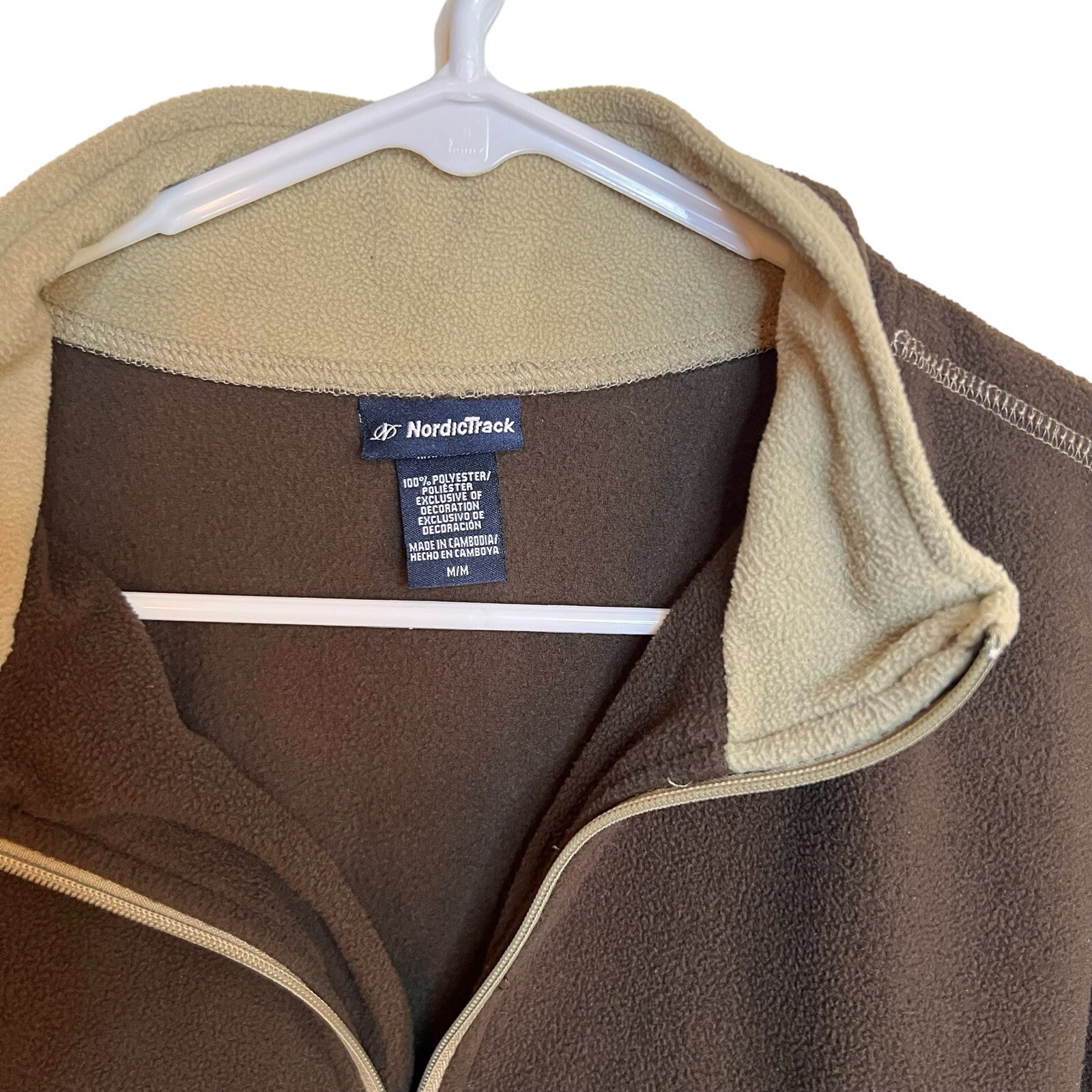 NORDICTRACK MEN'S SHIRT Brown SIZE MediumPULLOVER ATHLETIC FLEECE TOP gallery