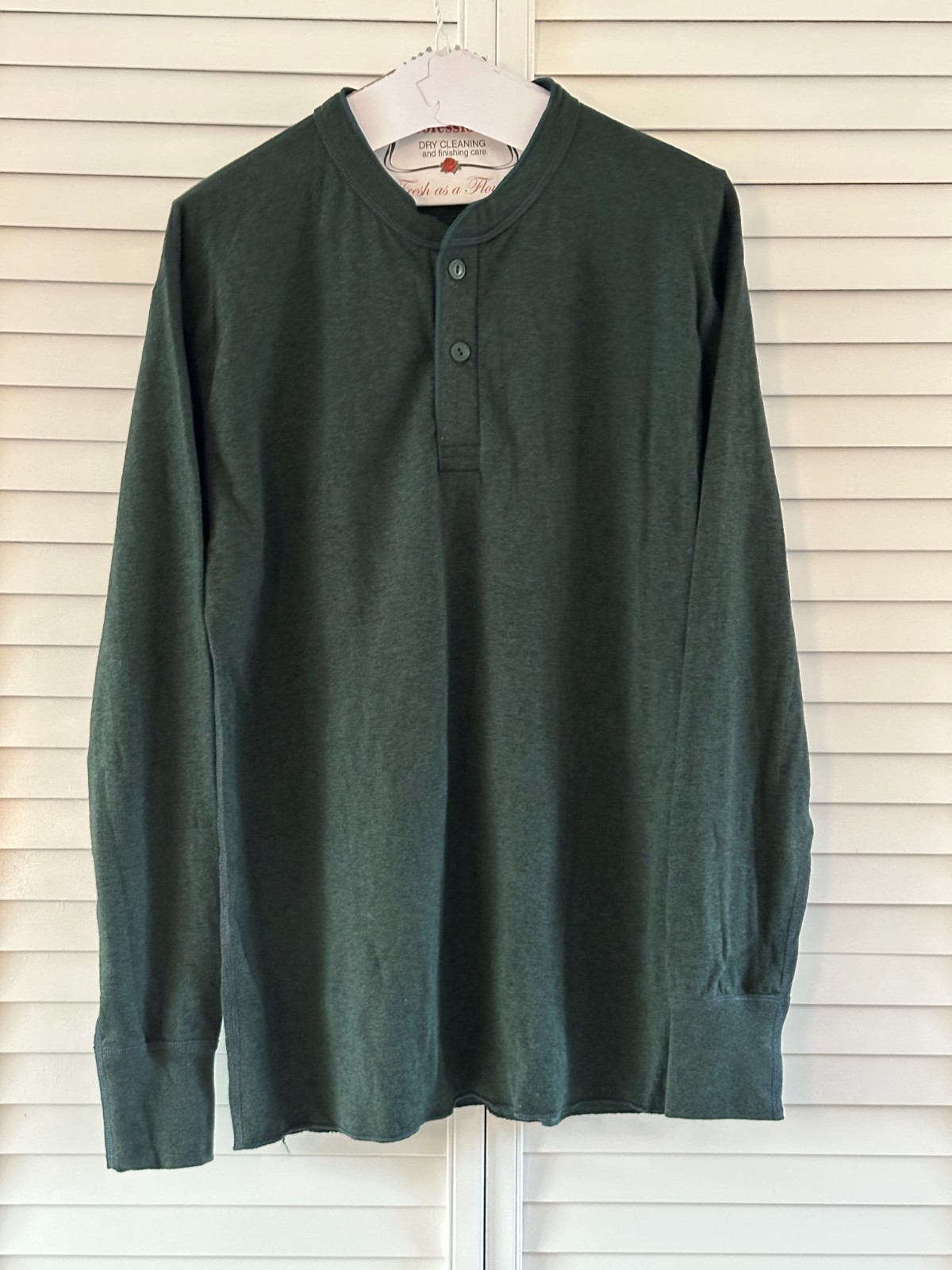 LL Bean Traditional Fit Outer Layer Shirt Men's L Dark Green Wool Blend Workwear gallery
