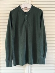 LL Bean Traditional Fit Outer Layer Shirt Men’s L Dark Green Wool Blend Workwear