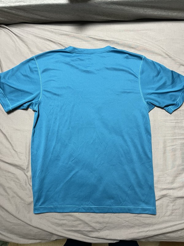 Merrell Mens Large Shirt Merrell Performance Blue Running 100% Polyester S/S gallery