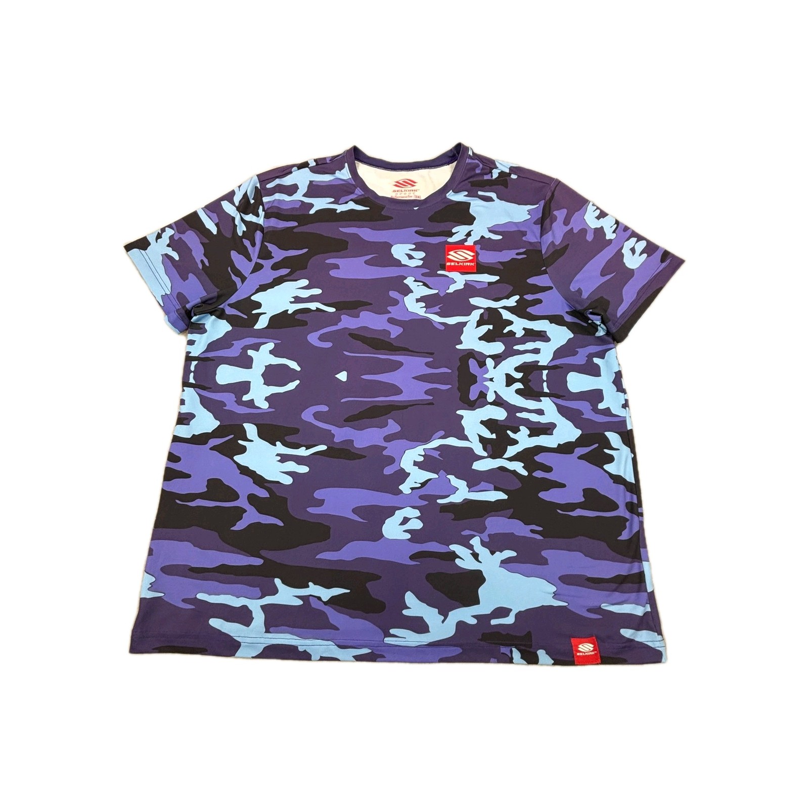 Selkirk Sport Performance Tee Mens 2XL Blue Camouflage Athletic Running Sports gallery