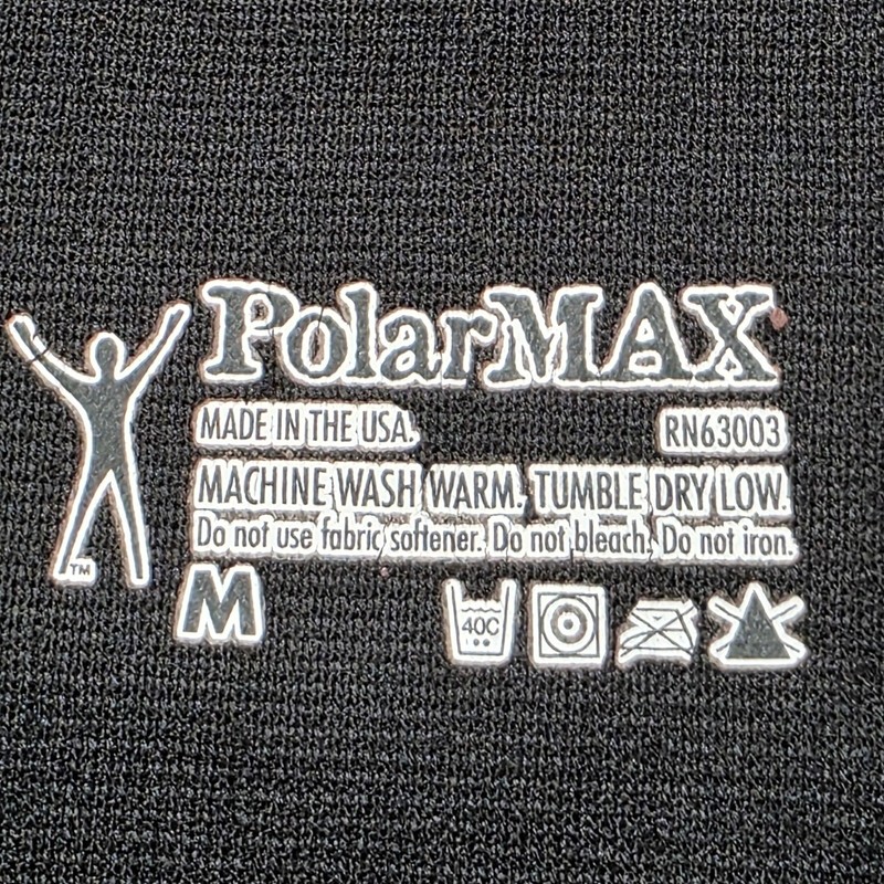 Men's Medium PolarMAX Mock Neck Thermal Base Layer Shirt Black Made in USA gallery