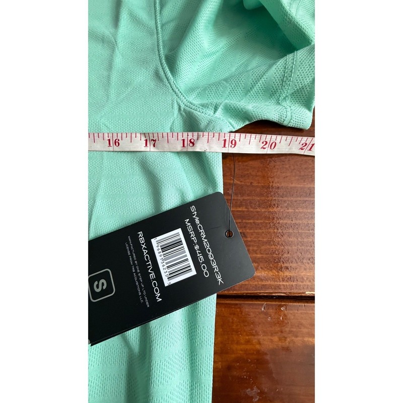 RBX Performance T Shirt Men's Small Mint Green Short Sleeve Athletic CRM2093R3K gallery