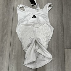 $80 NEW Adidas Padded Tank Top Men’s White Compression Sports Training Shirt M