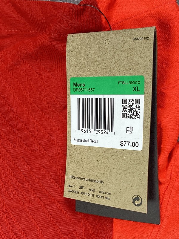 New Nike Dri-FIT ADV Vapor Knit Soccer Jersey Red Men’s Size XL DR0671-657 gallery